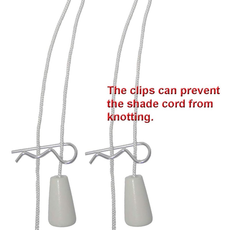 Y-Axis Roll of 60 Yards 2.0mm White Braided Nylon Lift Shade Cord with 6 Pack White Wood Cord Knobs + Soft Tape - Image 3